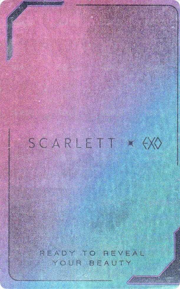 Scarlett 代言卡  背面