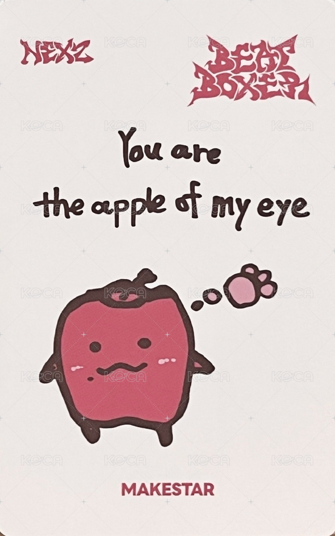 迷三 ms 台北線下2.0 簽名會 簽售卡 蘋果 背面