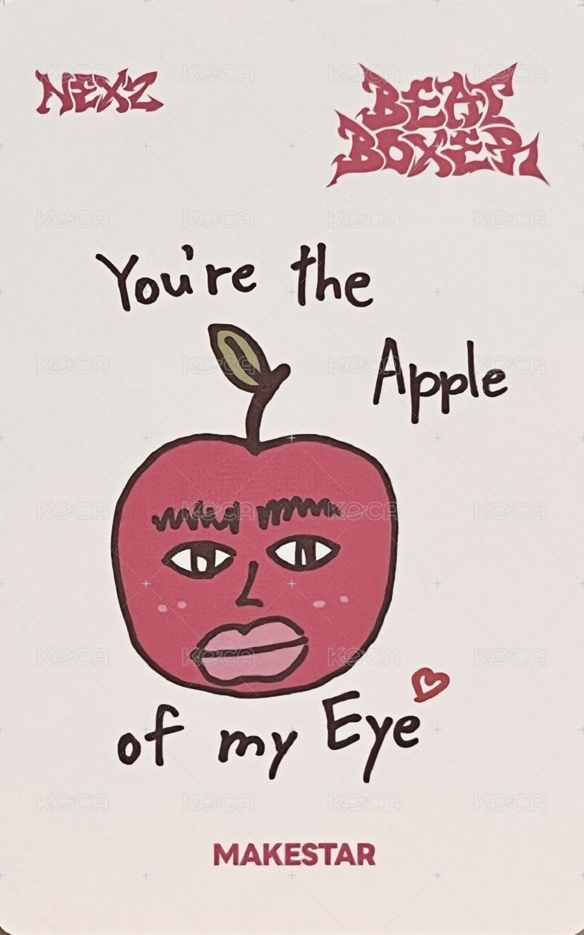 迷三 ms 台北線下2.0 簽名會 簽售卡 蘋果 背面