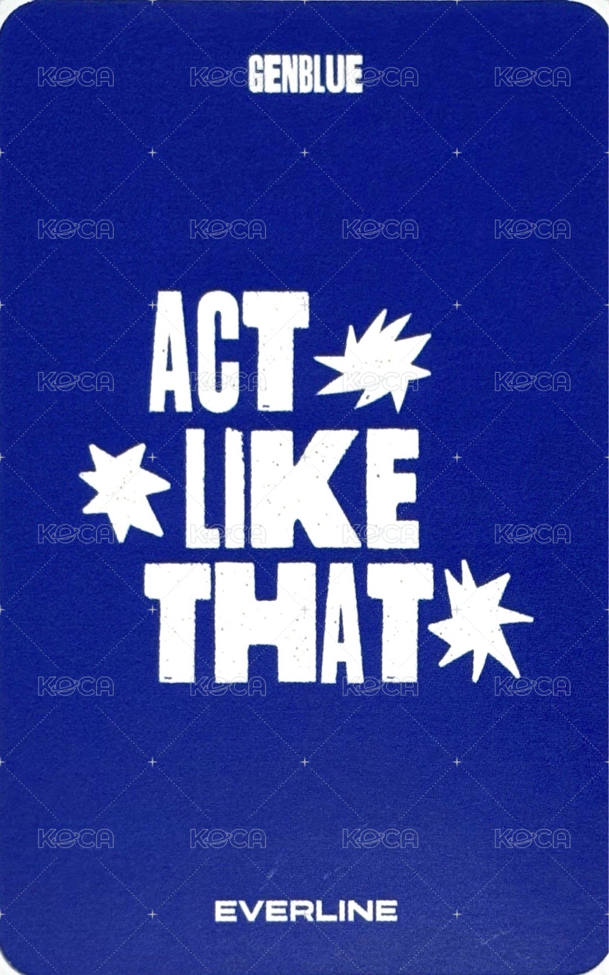 ACT LIKE THAT el 特典卡 모찌피스 ver. 背面