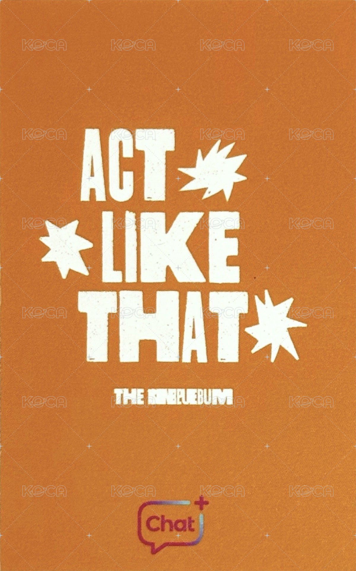 ACT LIKE THAT Plus Chat 特典卡 耳機 ver. 背面