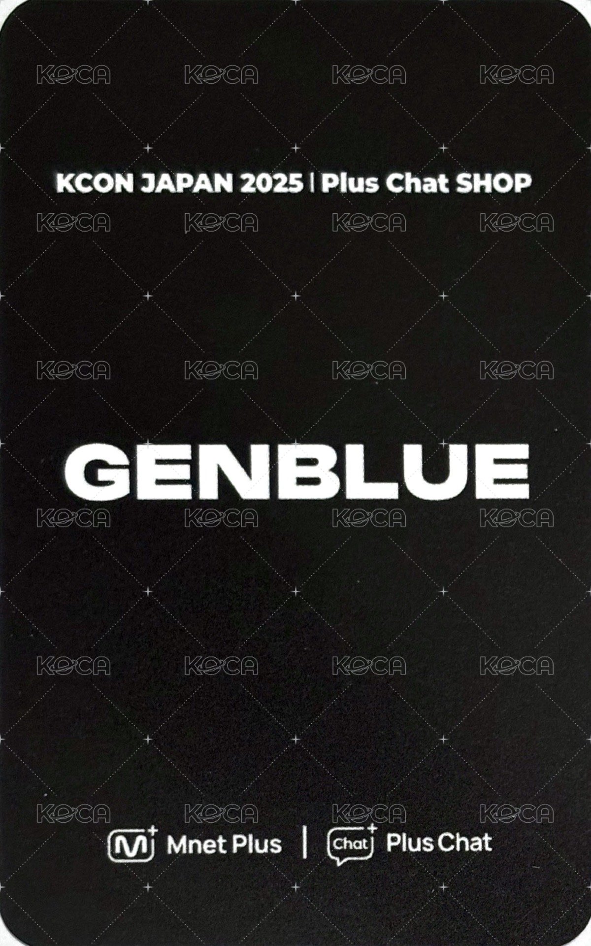 KCON JAPAN 2025 Plus Chat 滿額卡 比七 ver. 背面