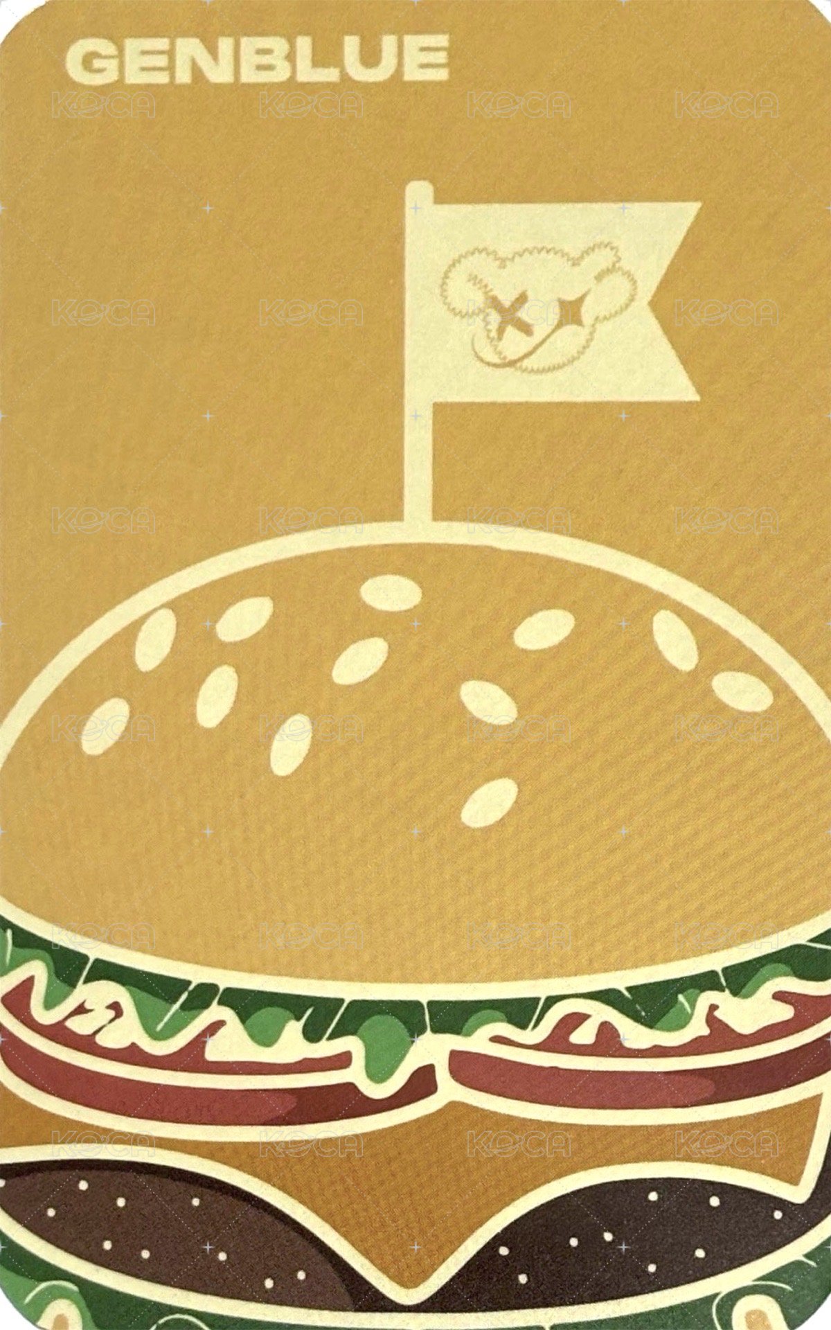 星動樂園 滿額卡 漢堡 ver. 背面