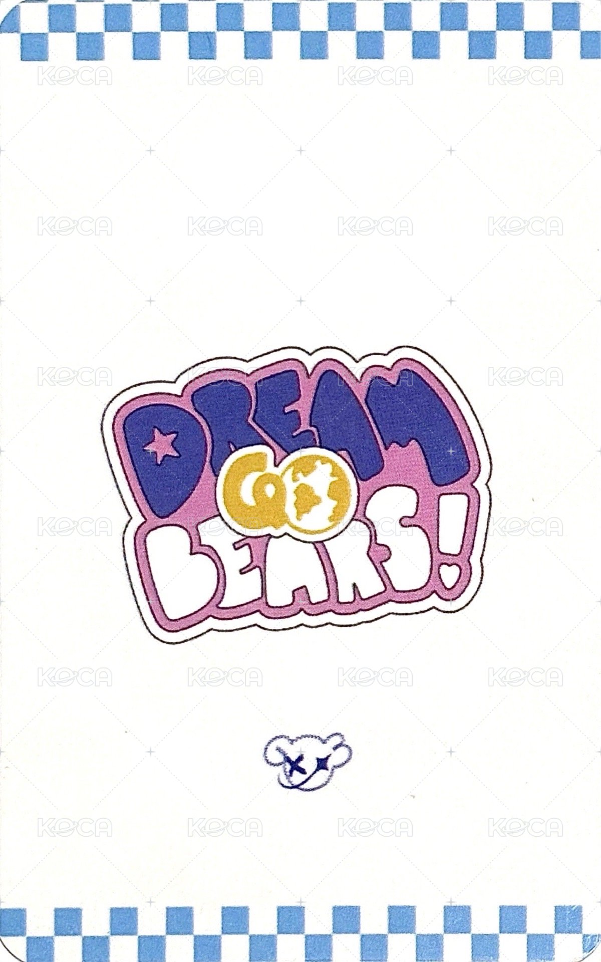 DREAM, GO, BEARS 抽選卡 蛋塔 ver. 背面