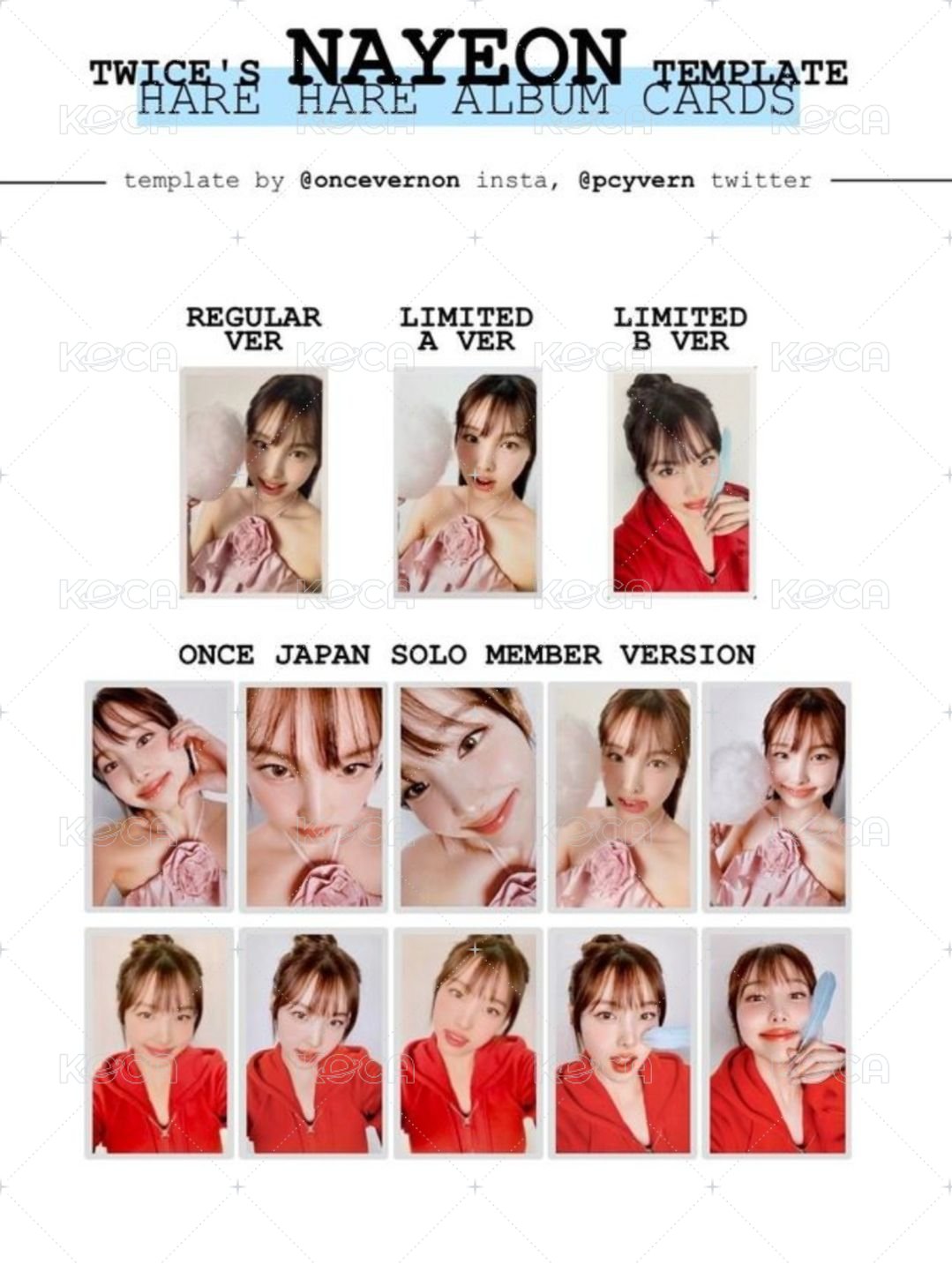 Hare Hare 專輯卡  背面