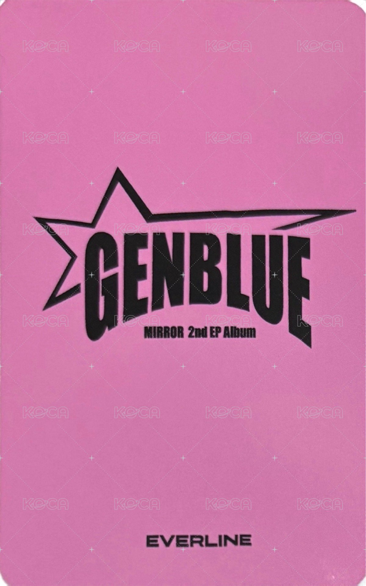 MIRROR el 1.0 線下  簽售卡 빵야 ver. 背面