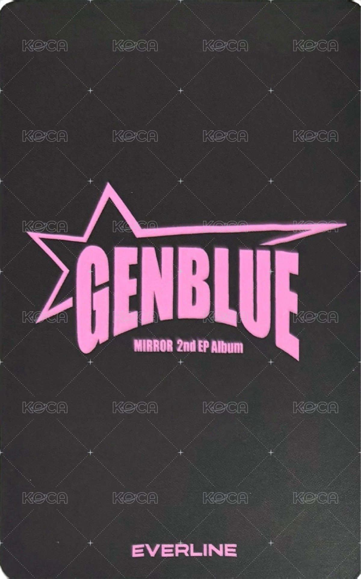 MIRROR el 1.0 線上 簽售卡 하트뿅뿅 ver. 背面