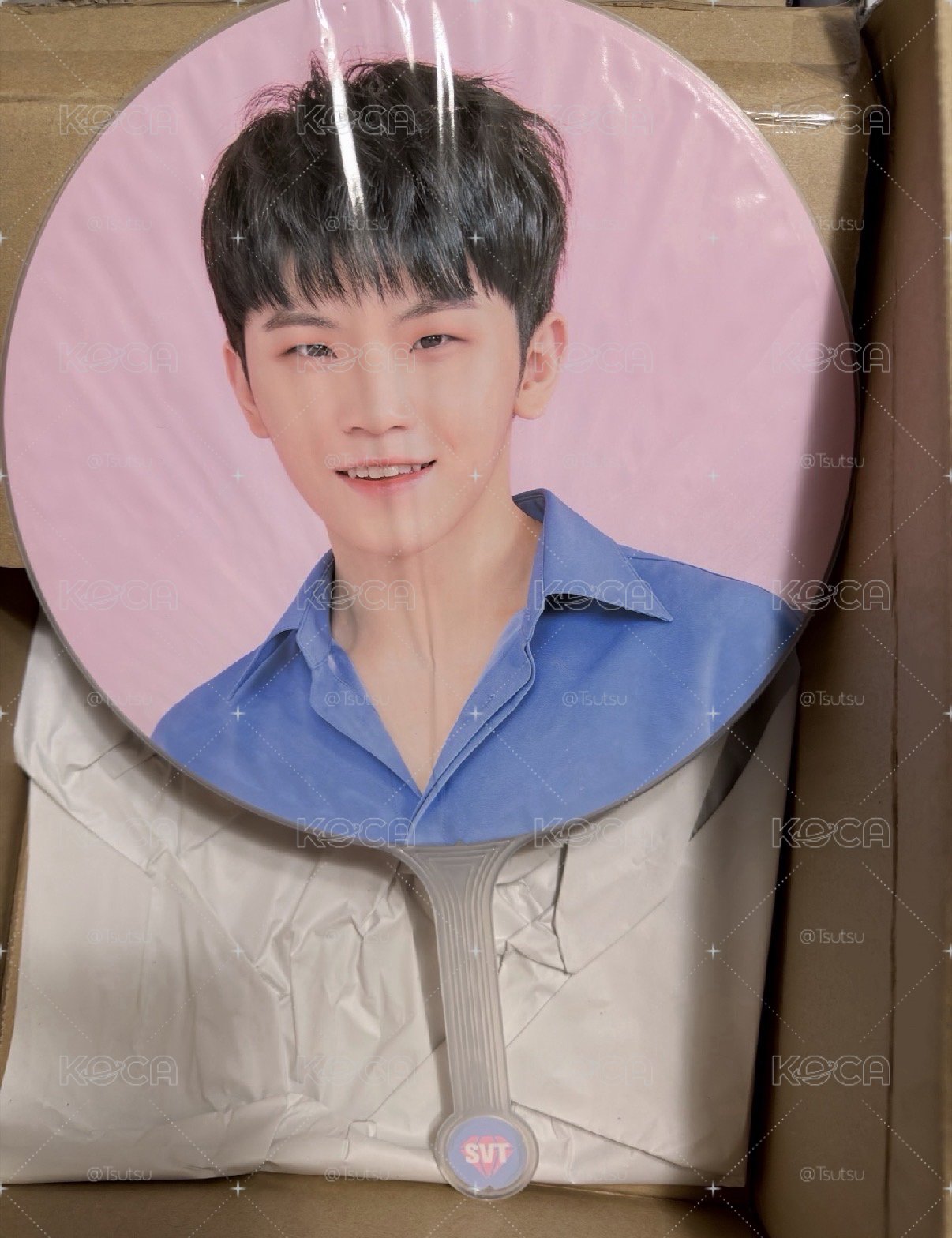 （現貨 紙箱寄出 24hr內寄出）seventeen woozi 知勳 克拉島 扇子 