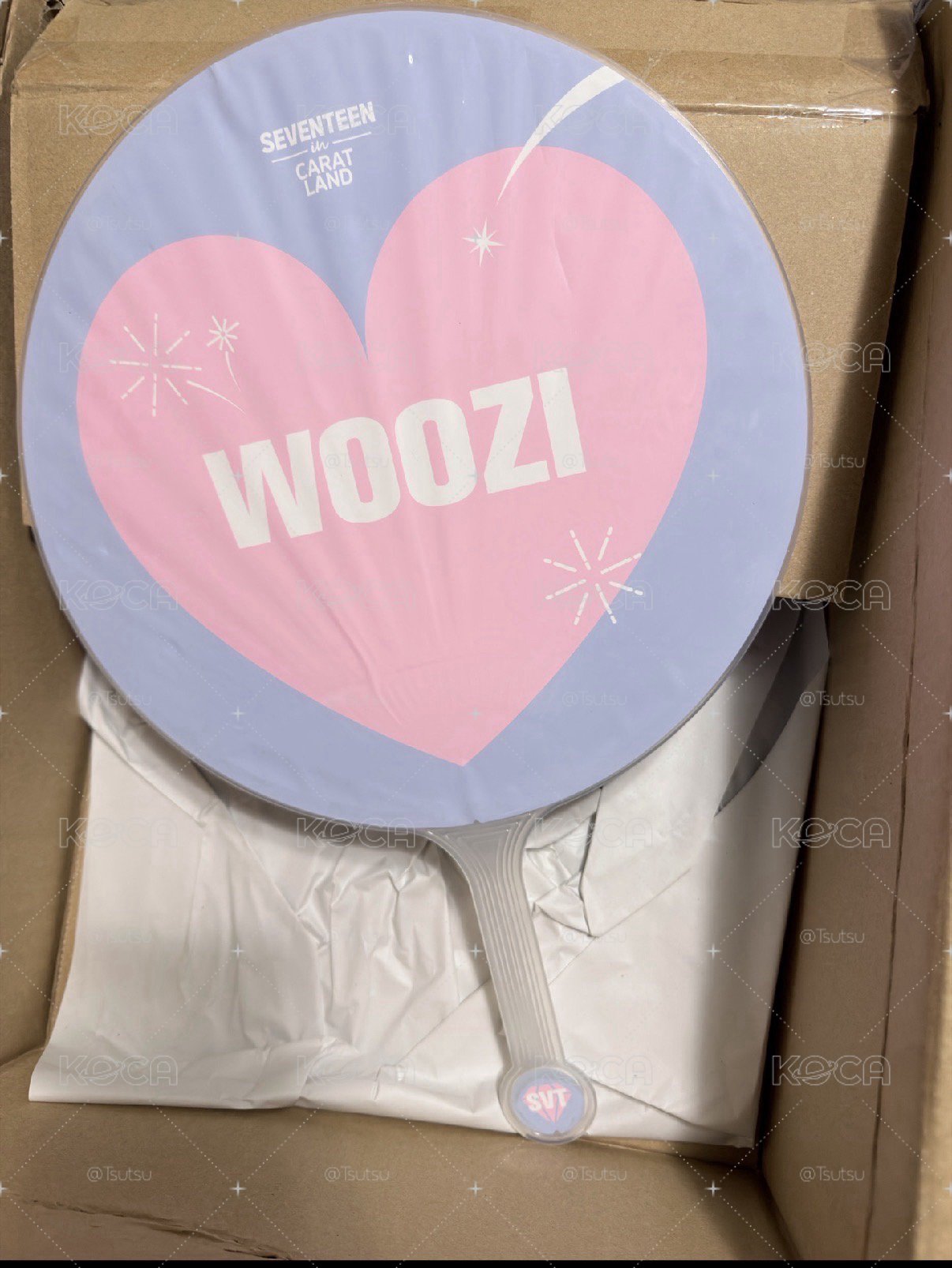 （現貨 紙箱寄出 24hr內寄出）seventeen woozi 知勳 克拉島 扇子 