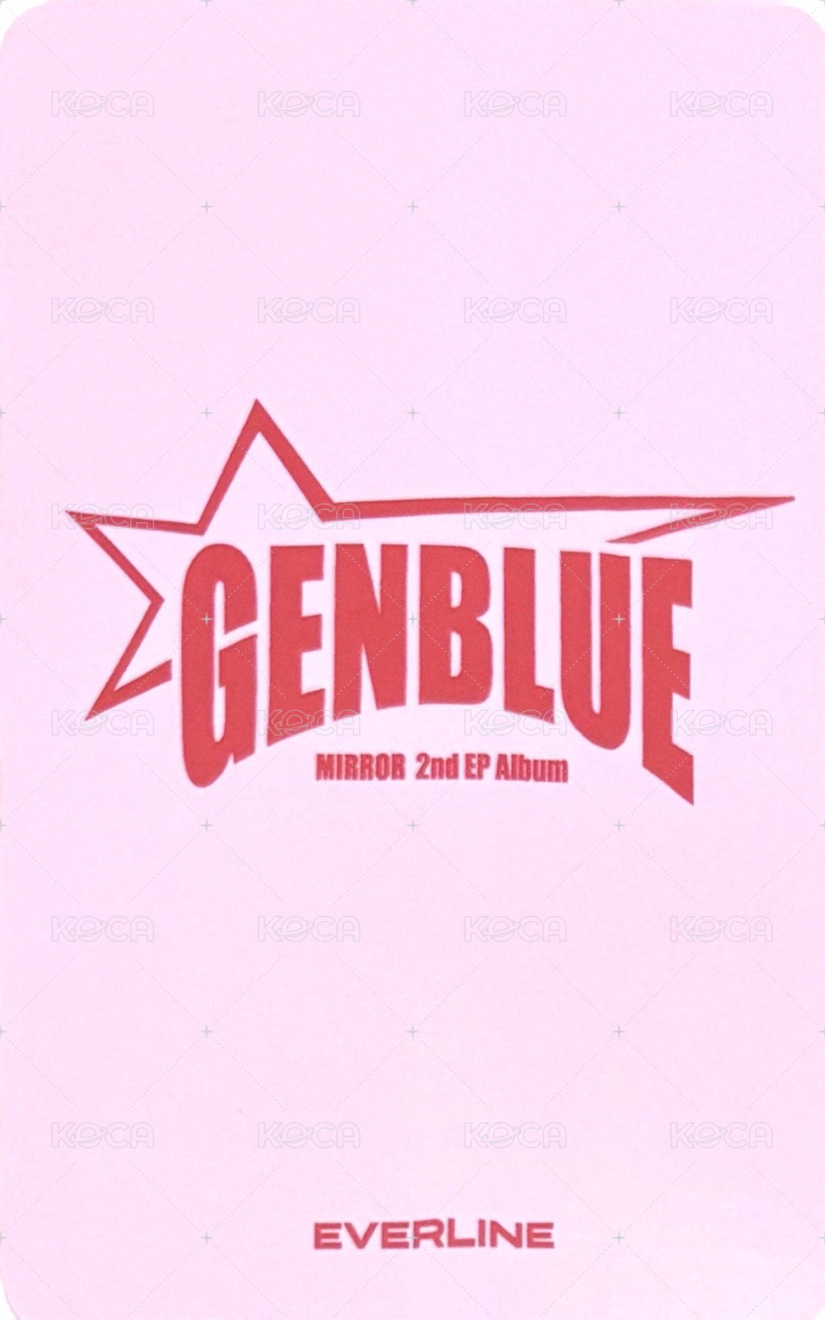 MIRROR el 2.0 線下 簽售卡 메모지 ver. 背面