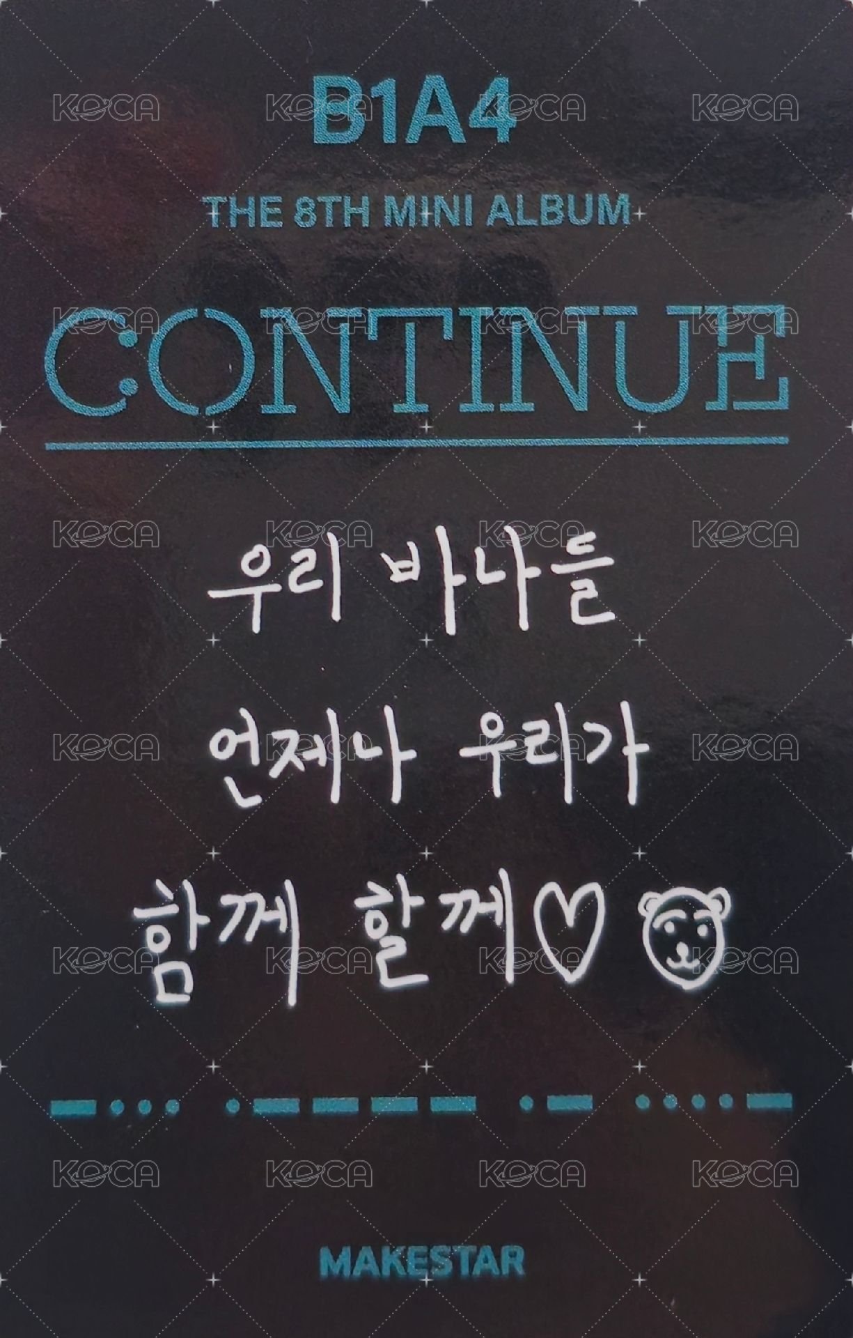 CONNECT ms 1.0 簽售卡 耳罩卡 背面