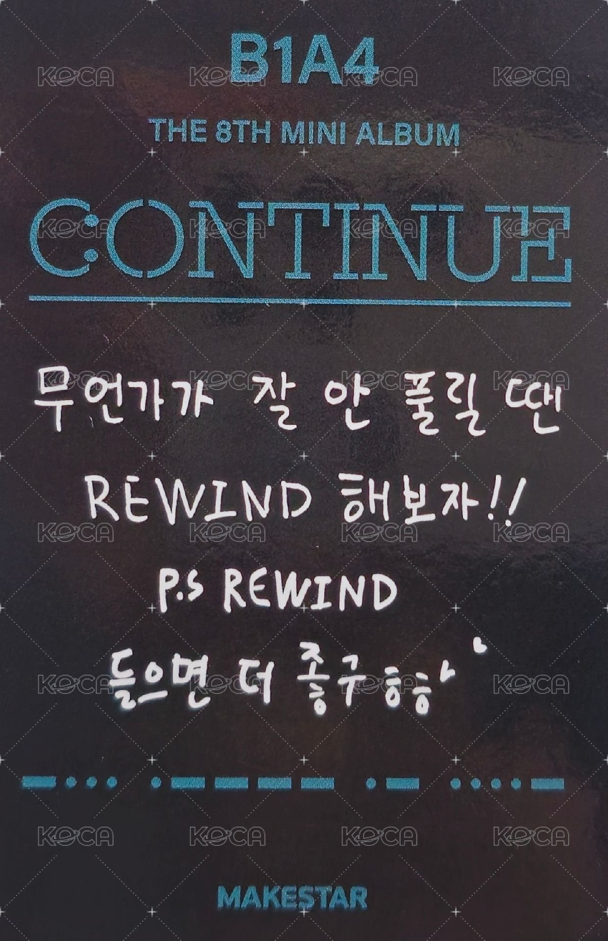 CONNECT ms 1.0 簽售卡 耳罩卡 背面