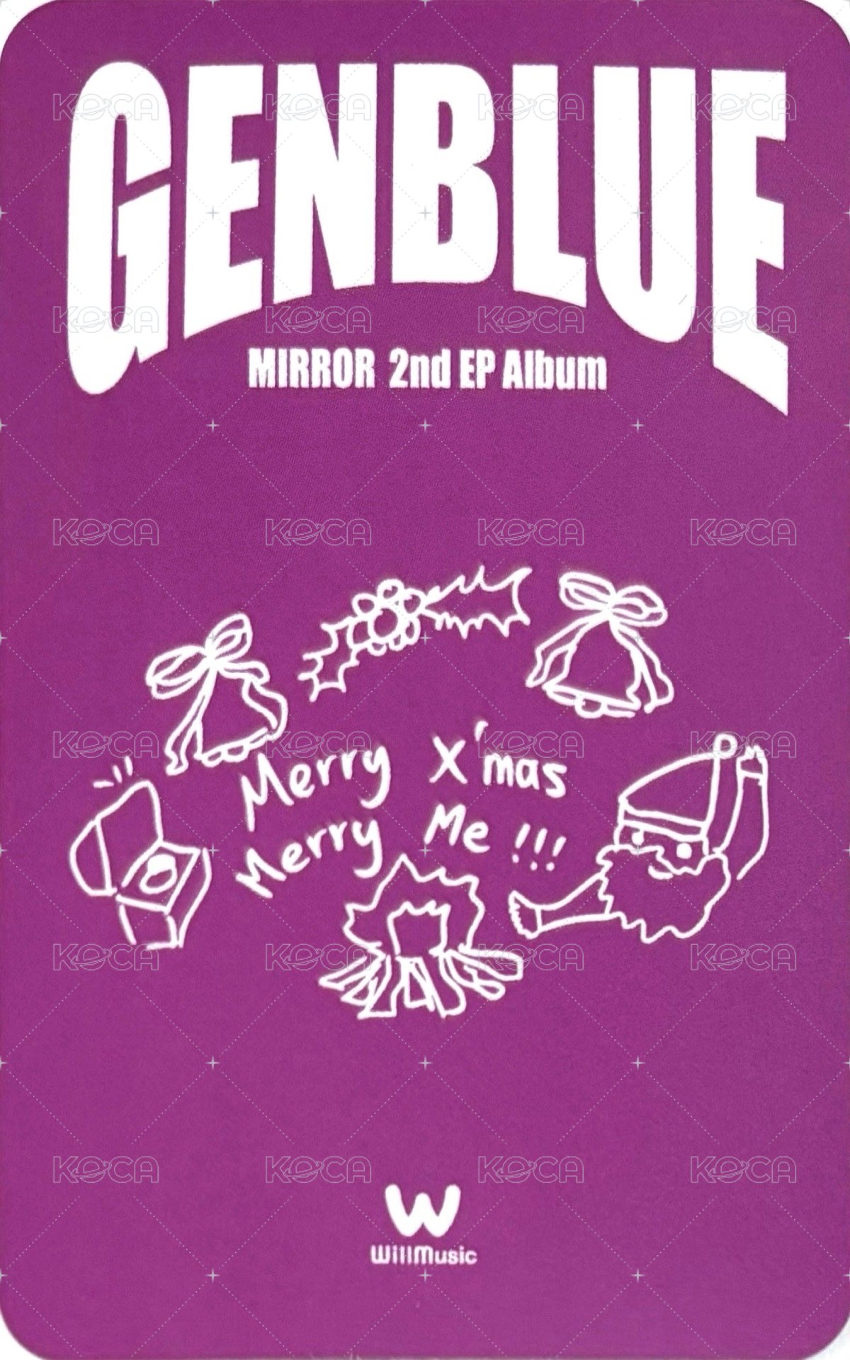 MIRROR 微樂客 1.0 線下 簽售卡 Christmas ver. 背面