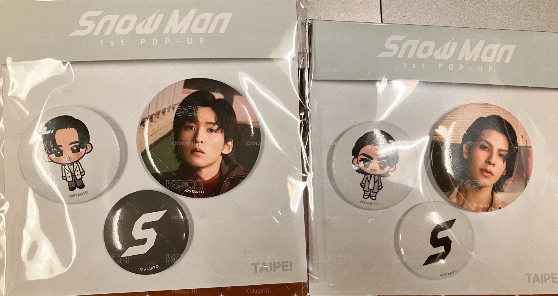 SNOW MAN 徽章 RAUL TAIPEI 1st pop-up
