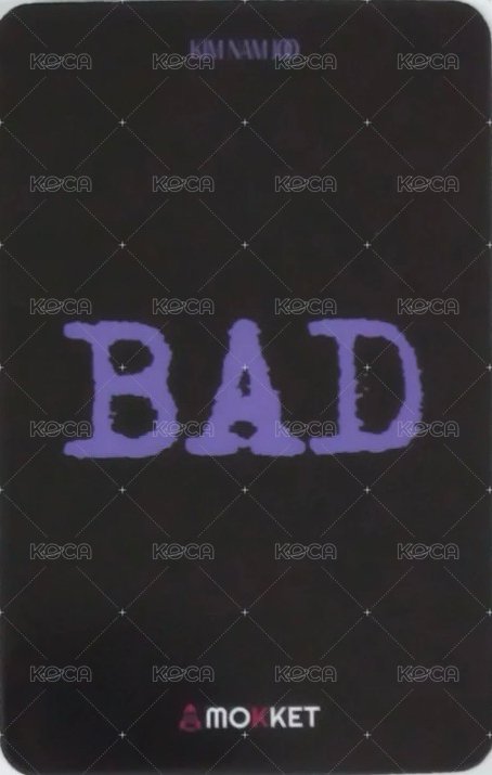 BAD mokket 特典卡  背面