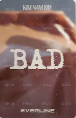 BAD el 親簽 抽選卡  背面