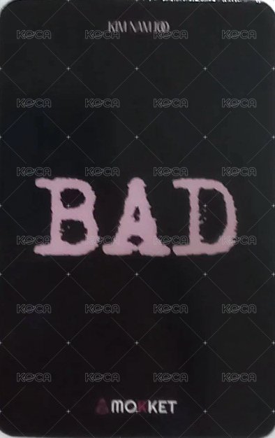 BAD mokket 線上 簽售卡  背面