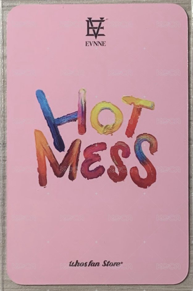 HOT MESS wf 特典卡  背面
