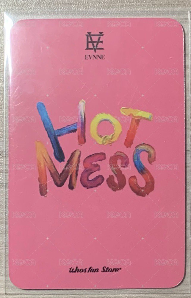 HOT MESS wf 特典卡  背面