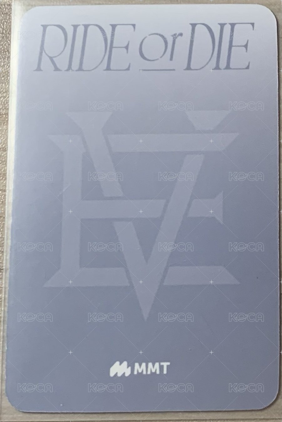 RIDE or DIE mmt 特典卡  背面
