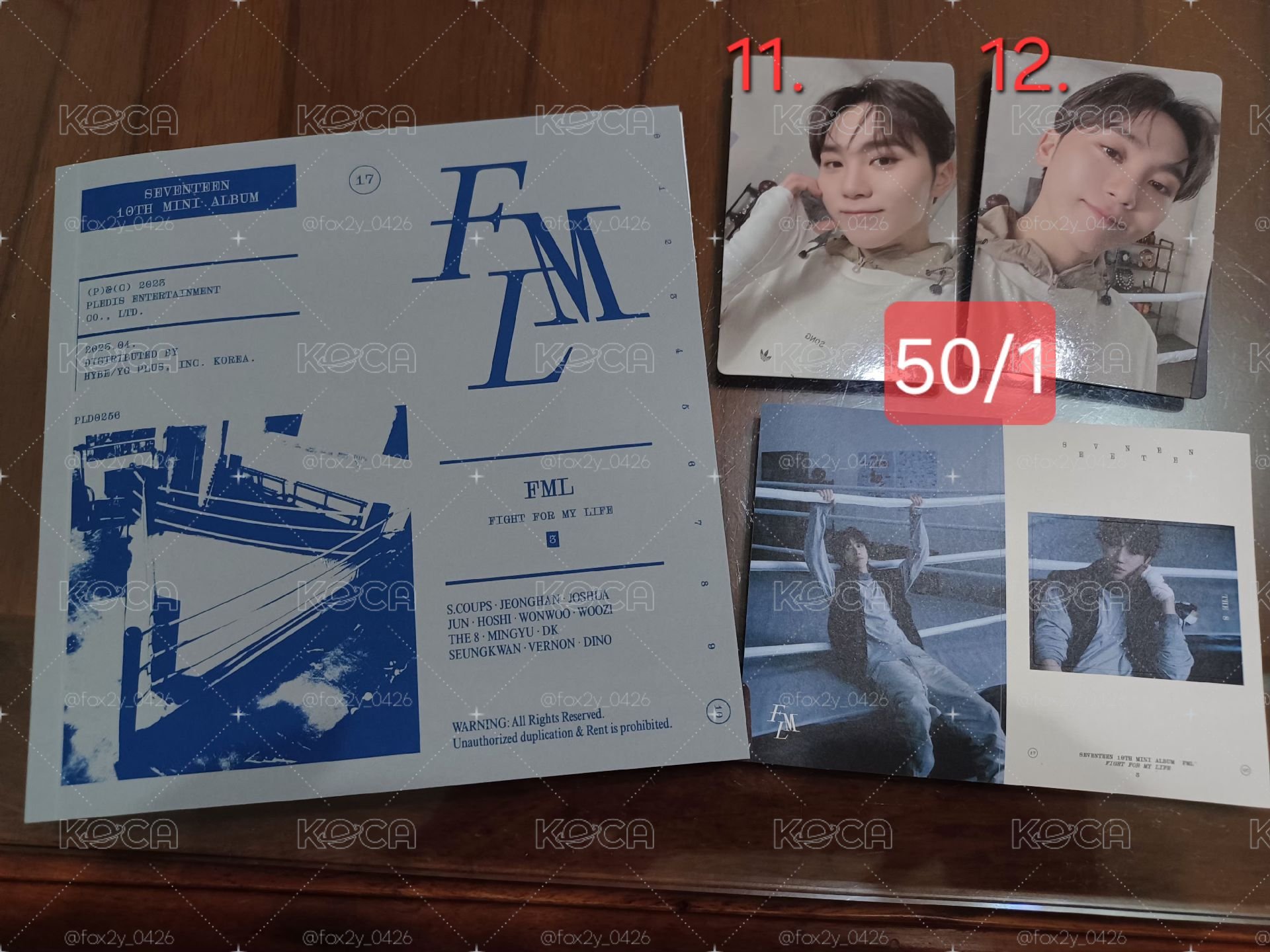 SEVENTEEN 專輯、小卡