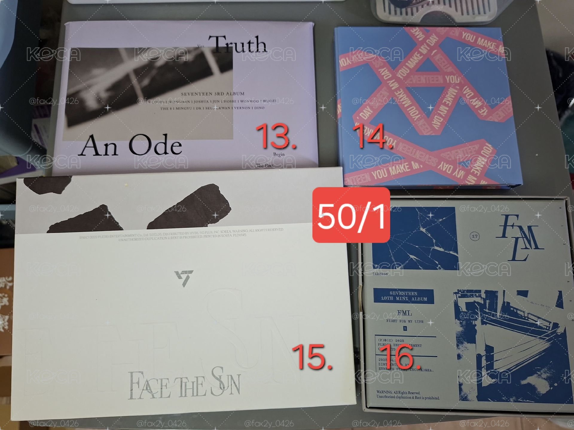 SEVENTEEN 專輯、小卡