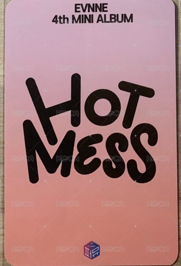 HOT MESS HLSHOP 特典卡  背面