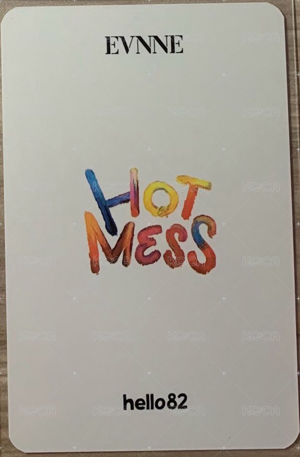 HOT MESS hello82 特典卡  背面