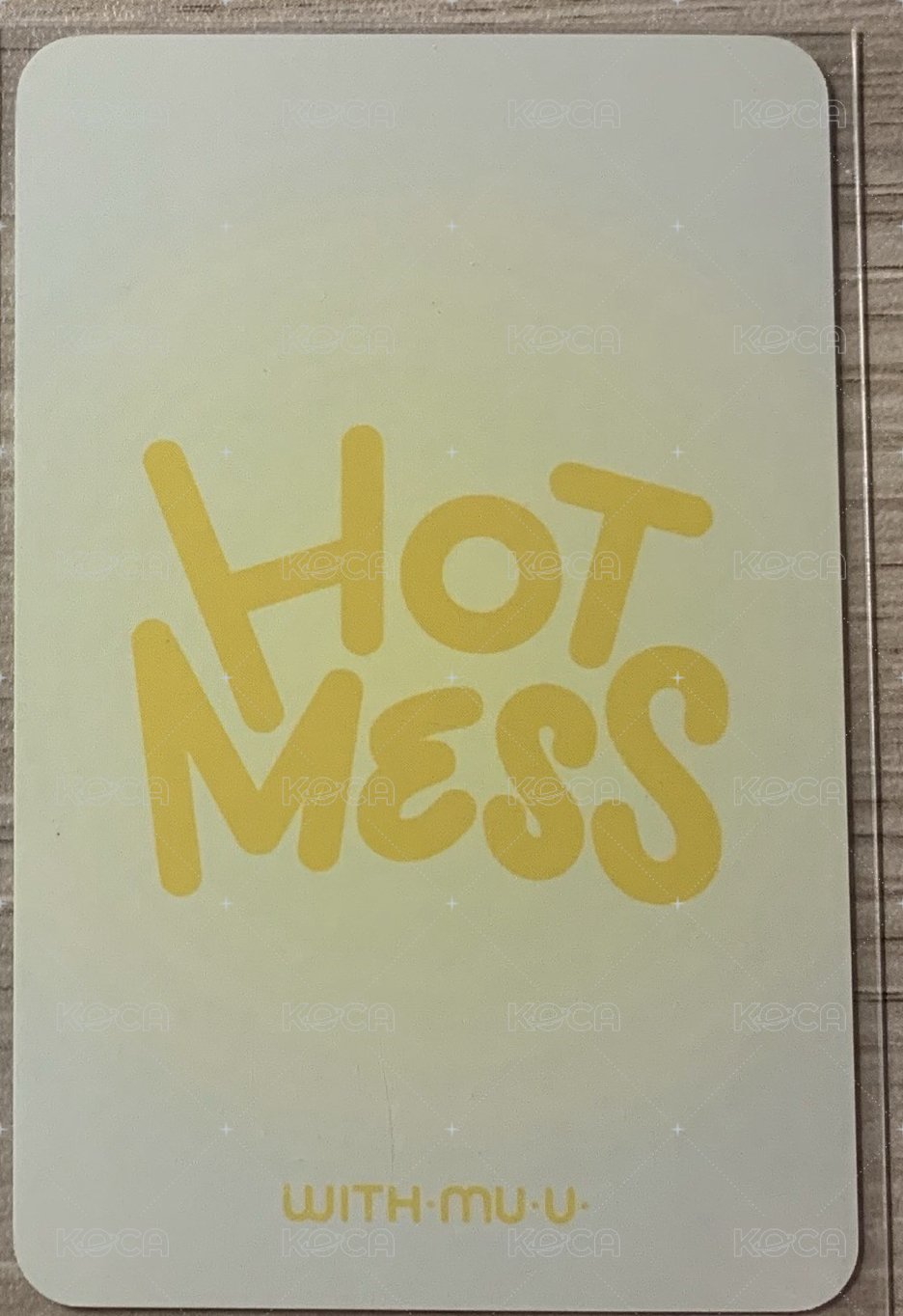 HOT MESS wm 特典卡  背面