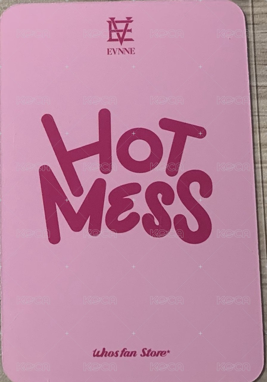 HOT MESS wf 特典卡  背面