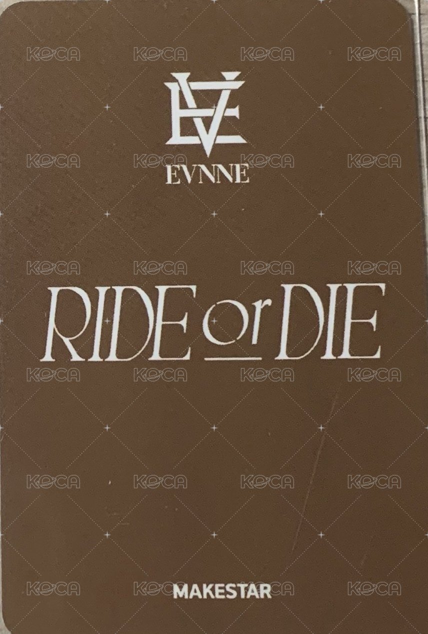 RIDE or DIE ms 特典卡  背面