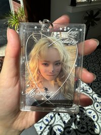 愛心星星細閃透明壓克力卡套