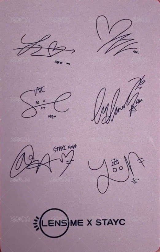 LENS ME 美瞳團卡 代言卡  背面