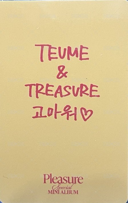 PLEASURE   團封 Yellow ver. 專輯卡  背面
