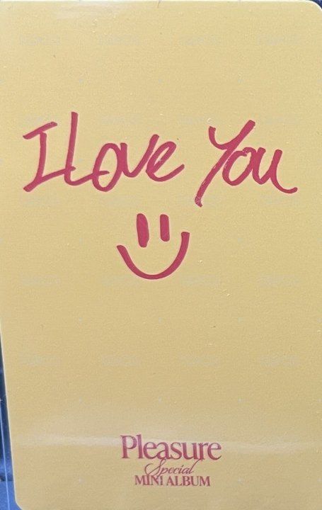 PLEASURE   團封 Yellow ver. 專輯卡  背面
