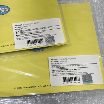 全新現貨 aespa #potd展覽 明信片 貼紙組