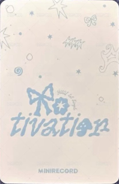 Motivation MINIRECORD 幸運卡  背面