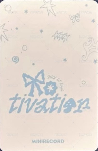 Motivation MINIRECORD 幸運卡  背面