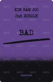 BAD ms 線下 簽售卡  背面