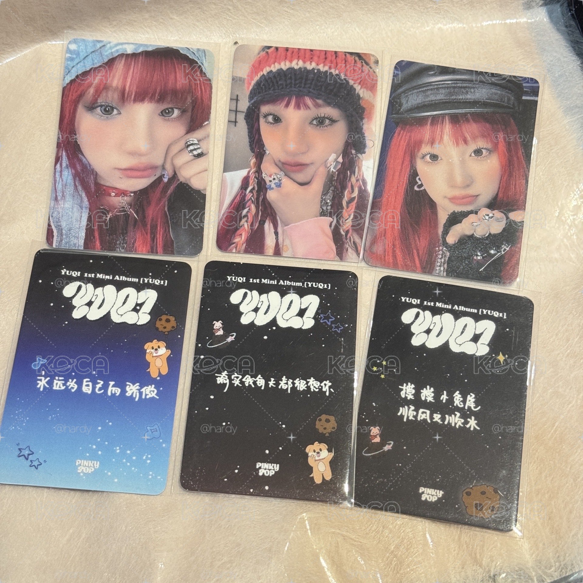 YUQ1 PinkyPop簽售2.0 中文卡背 紅髮琦