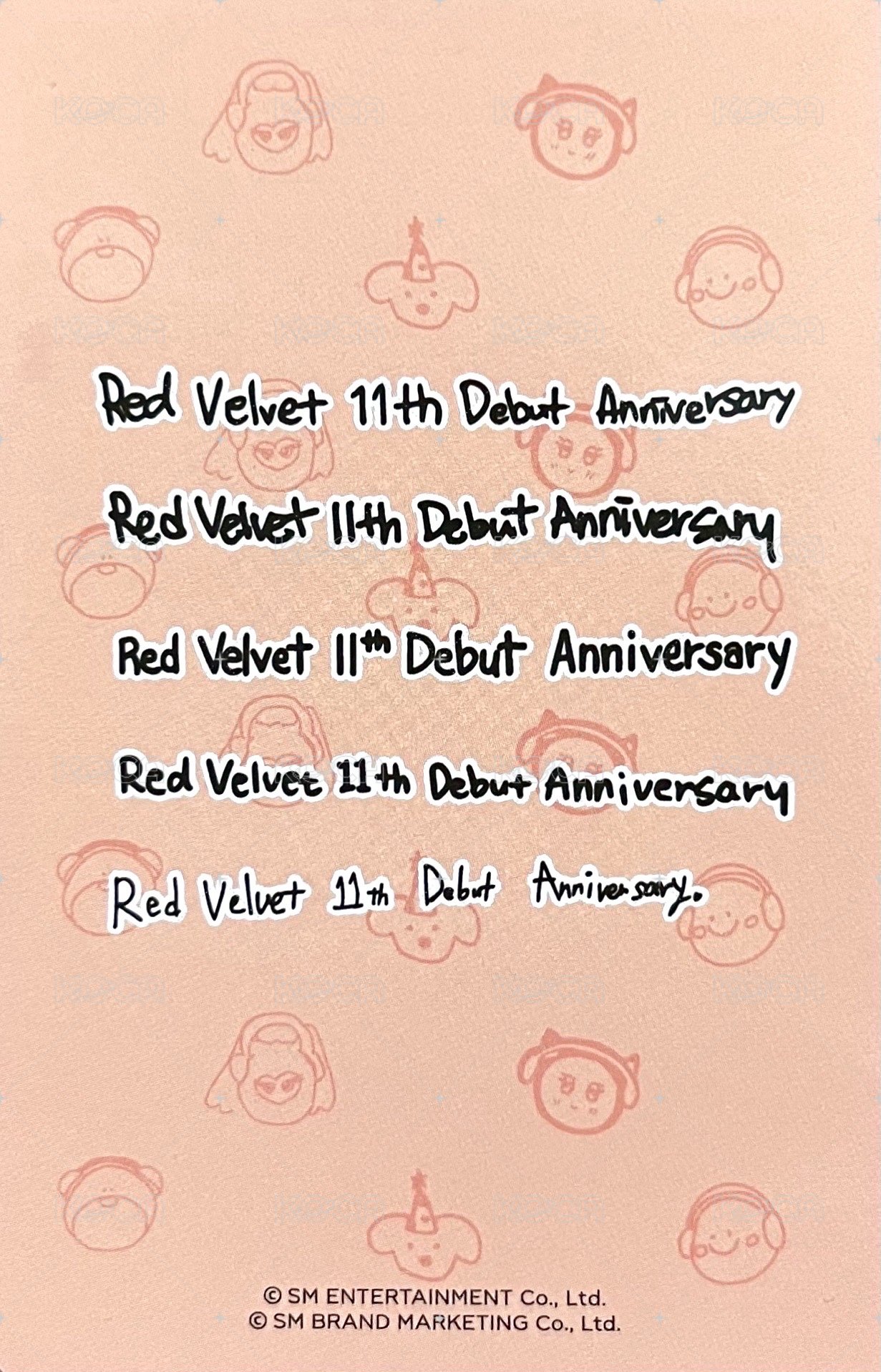 11週年 周邊卡 團體幸運符 背面