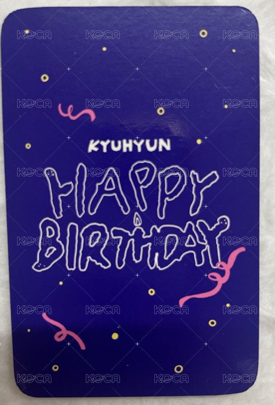 2024 圭賢生日快閃店 企鵝吊飾小卡 周邊卡  背面