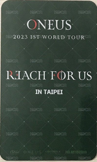 2022世巡 台北場 入場卡 / 場限卡  背面