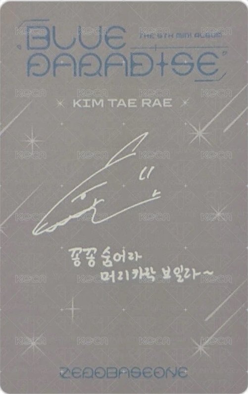 迷五 專輯卡 HIDE ver.  背面