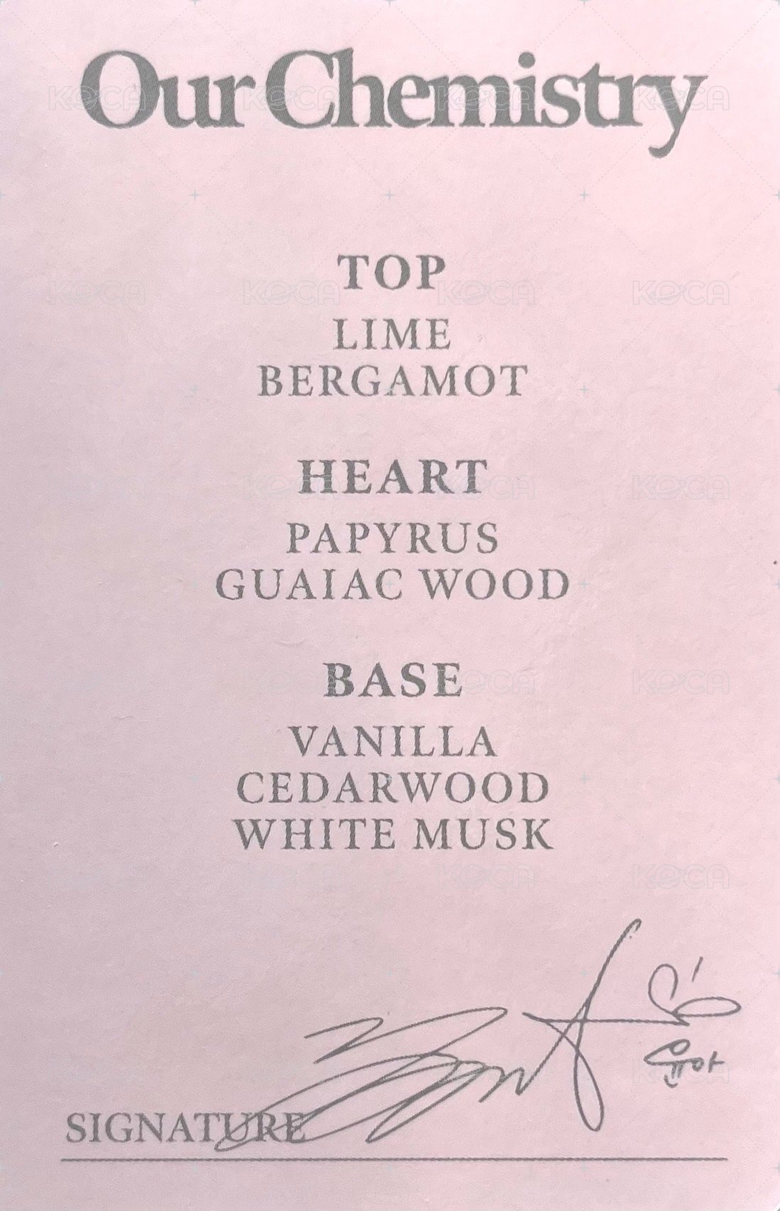 15週年 周邊卡 香水卡 背面