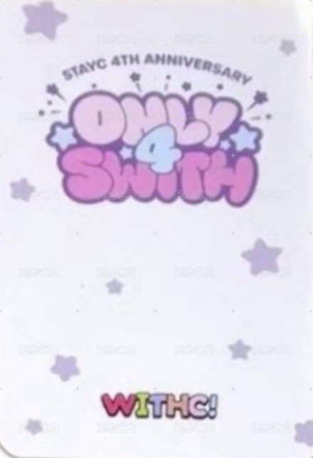 4週年快閃 變化卡 周邊卡  背面