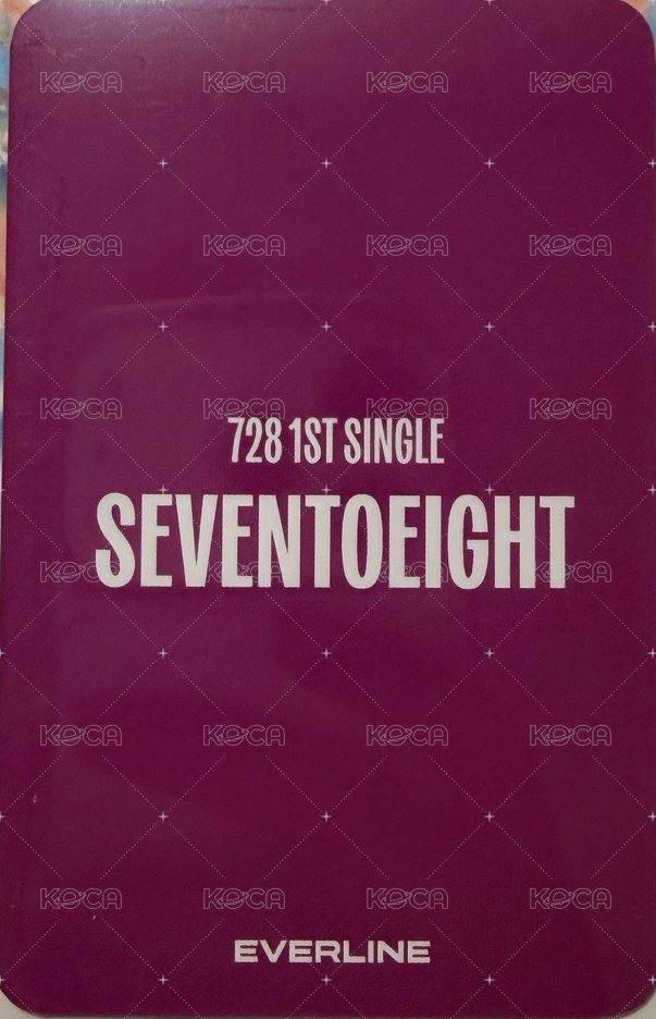 SEVENTOEIGHT 1st single el 面對面2.0 特典卡 Ya 背面