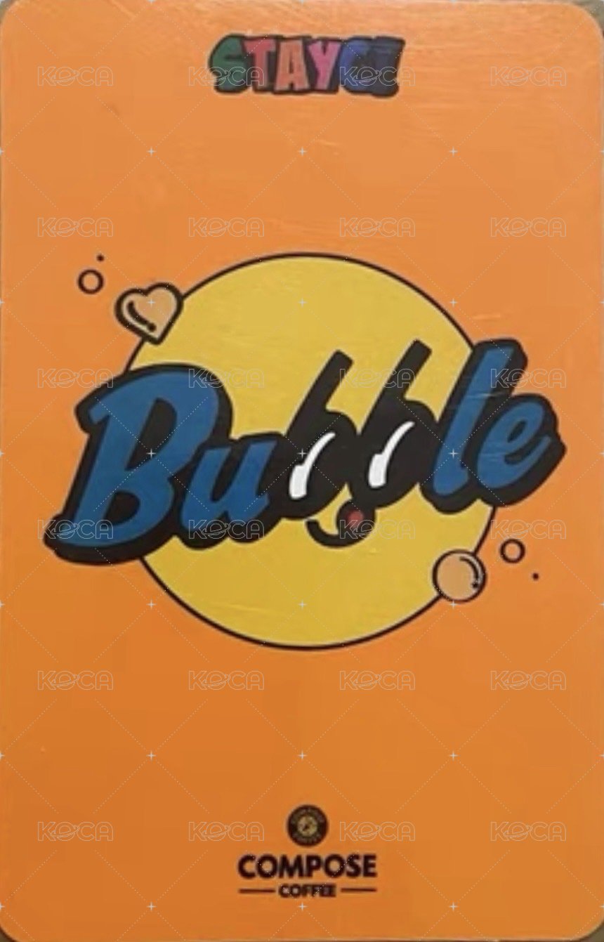 Bubble   compose飲料卡 特典卡  背面