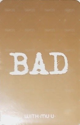 BAD wm 線下 簽售卡  背面