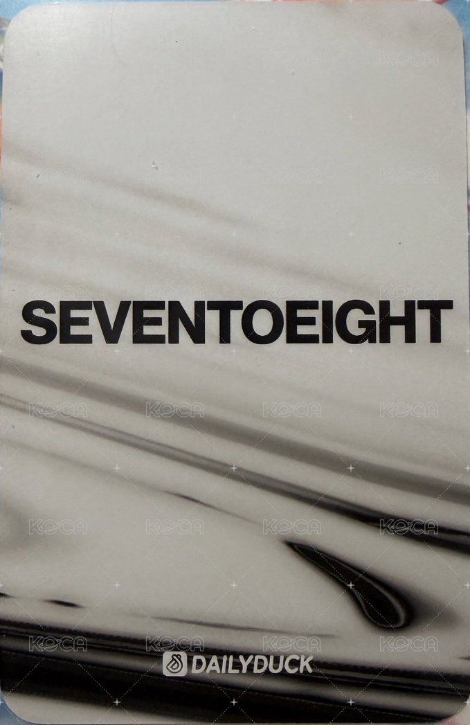 SEVENTOEIGHT 1st single Dailyduck 視訊1.0 簽售卡 碰拳 背面